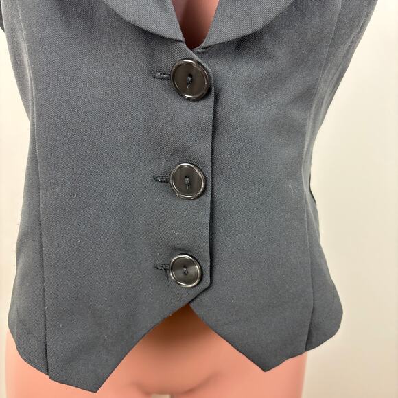 Vintage Y2K Wet Seal Vest Waistcoat Punk Cyber Grunge whimsigoth myspace - Picture 6 of 10